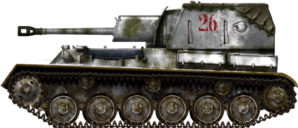 SU-76M, unknown unit, winter 1943-1944