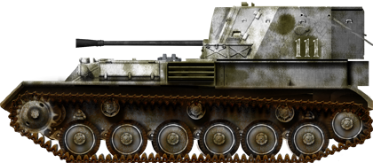 Fictional livery of a ZSU-37 in winter paint, winter 1945.